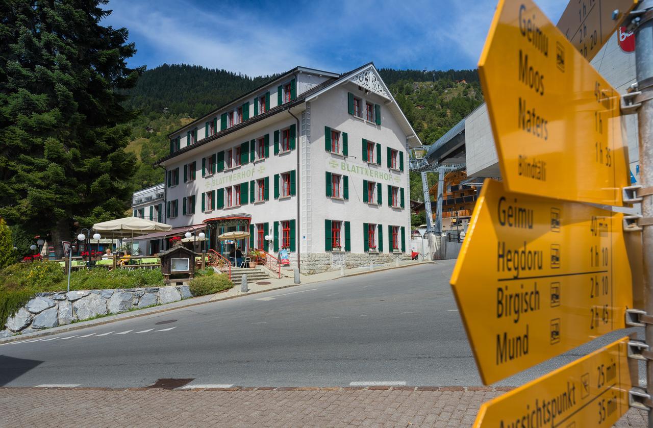 Hotel Blattnerhof Blatten bei Naters Exterior foto